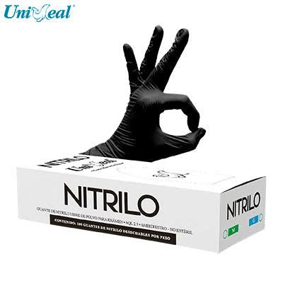 Guantes de Nitrilo Uniseal Negro